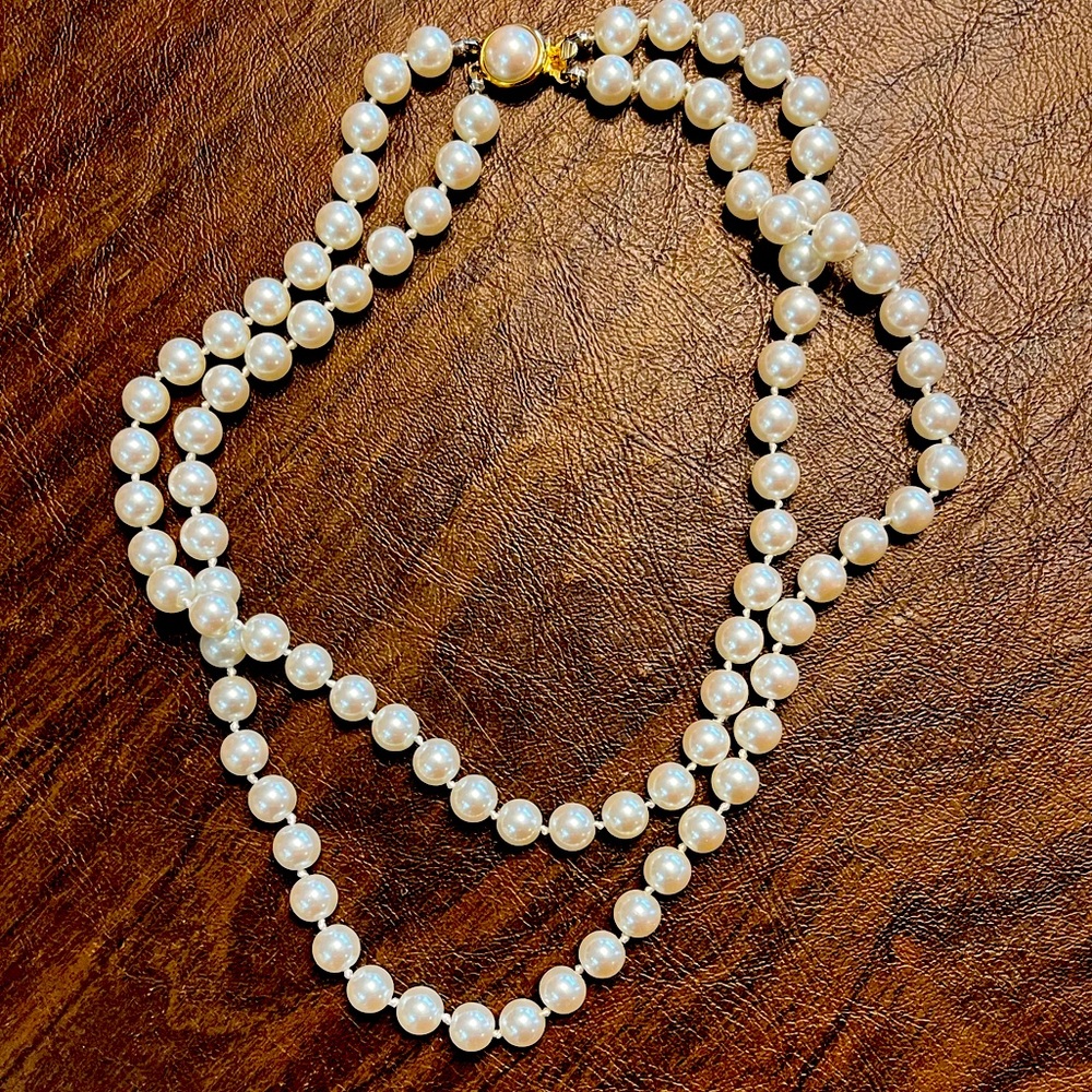 Vintage Carolee Pearl Necklace 16”